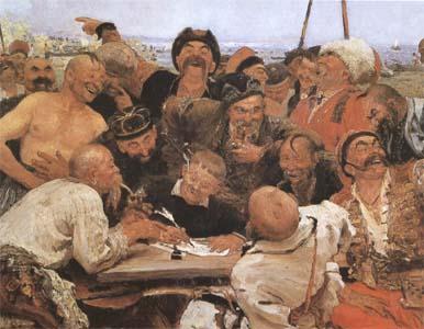 llya Yefimovich Repin Zaporozhian Cossacks (sketch) (mk09) oil painting image